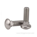 Carriage Bolt Fastener With Ribbed Neck